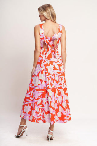 PALM ROMANCE WOVEN MIDI DRESS - Glamourous Grace
