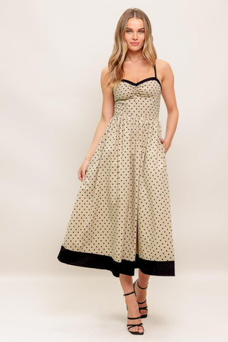 POLKA PASSION WOVEN MAXI DRESS - Glamourous Grace