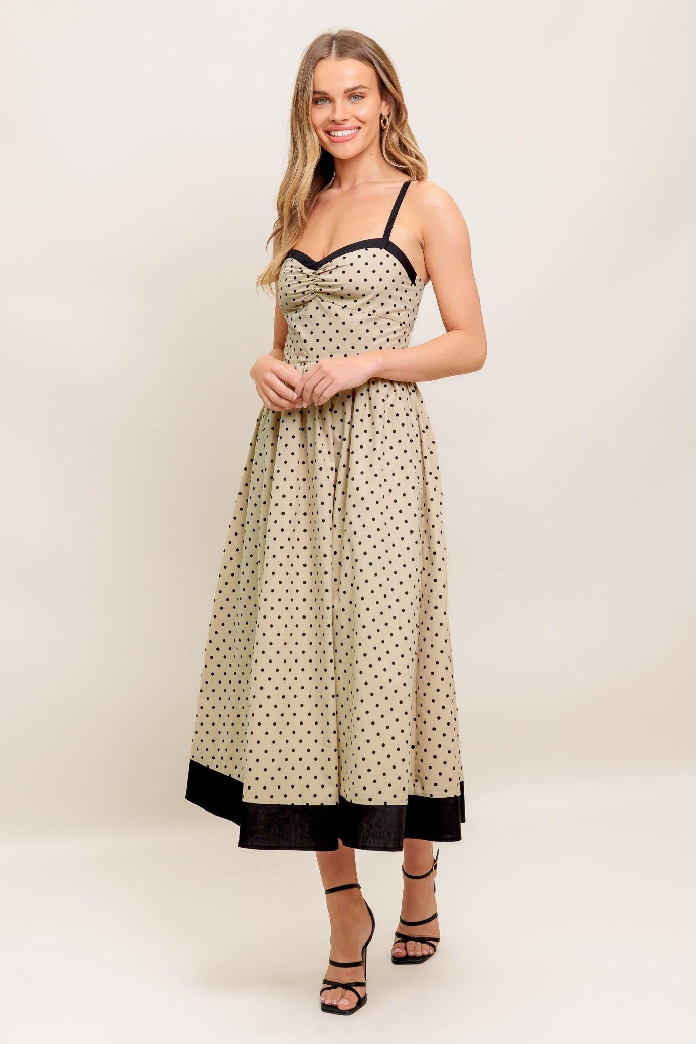 POLKA PASSION WOVEN MAXI DRESS - Glamourous Grace