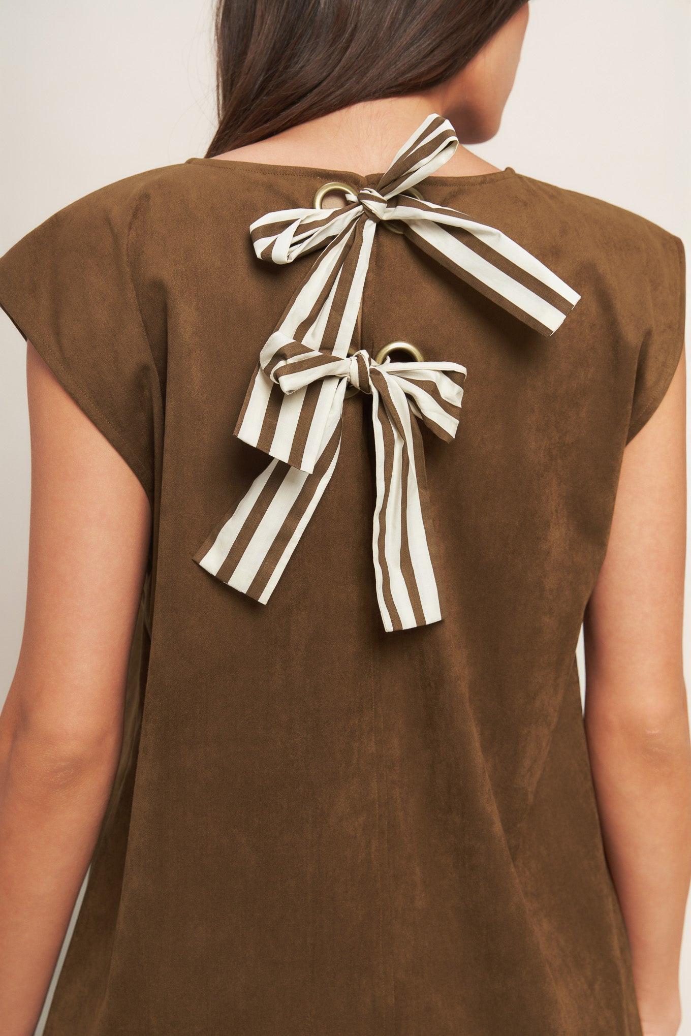 QUIET LUXURY EDGE FAUX SUEDE MIDI SHIFT DRESS - Glamourous Grace