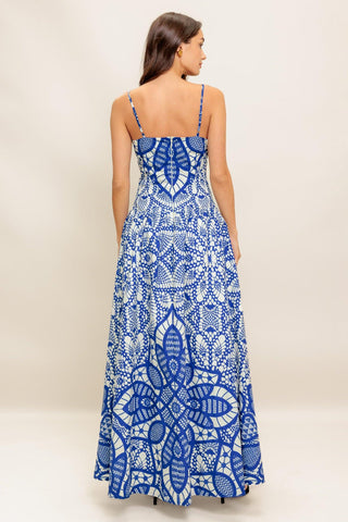 SEA ORNAMENT WOVEN ANKLE DRESS - Glamourous Grace