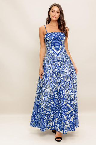 SEA ORNAMENT WOVEN ANKLE DRESS - Glamourous Grace