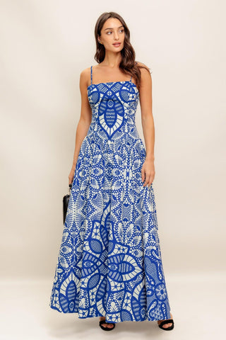 SEA ORNAMENT WOVEN ANKLE DRESS - Glamourous Grace