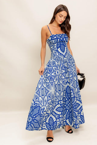 SEA ORNAMENT WOVEN ANKLE DRESS - Glamourous Grace