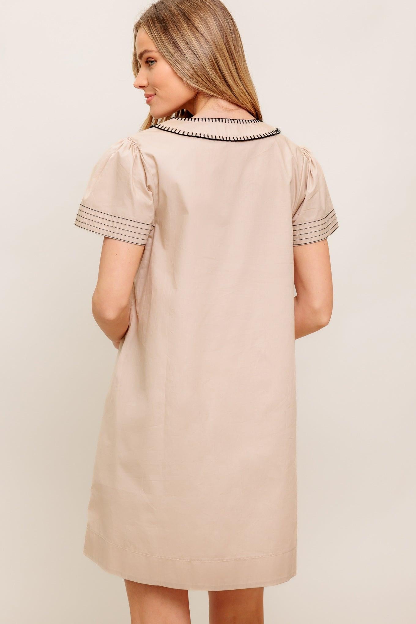 CALM SILHOUETTE WOVEN MINI DRESS - Glamourous Grace