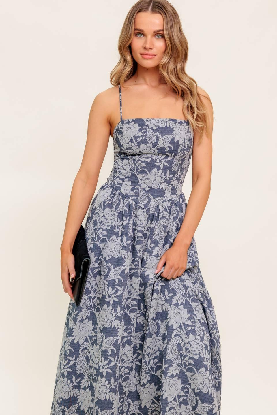 ORDINARY IS OVERRATED WOVEN MIDI DRESS - Glamourous Grace