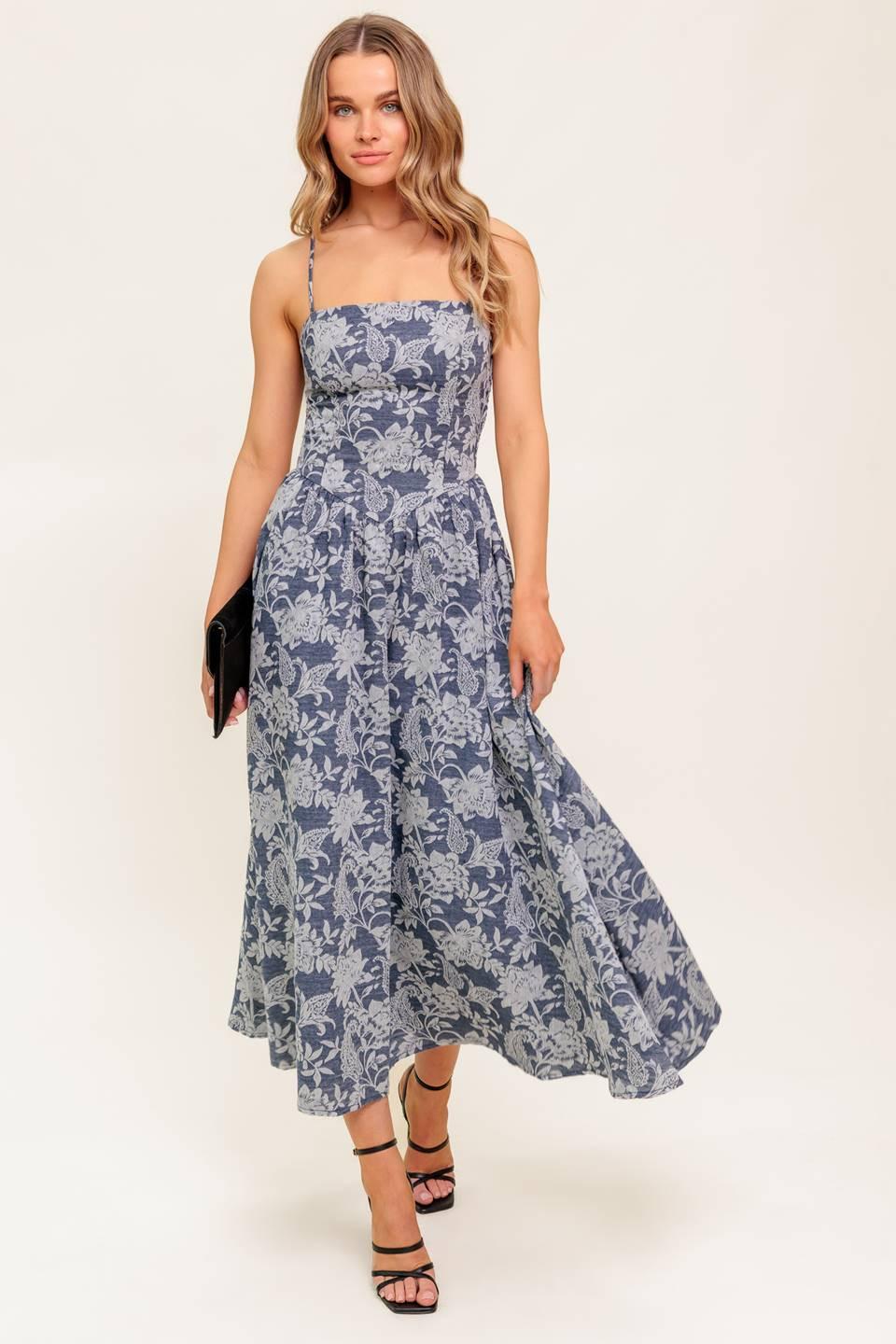 ORDINARY IS OVERRATED WOVEN MIDI DRESS - Glamourous Grace