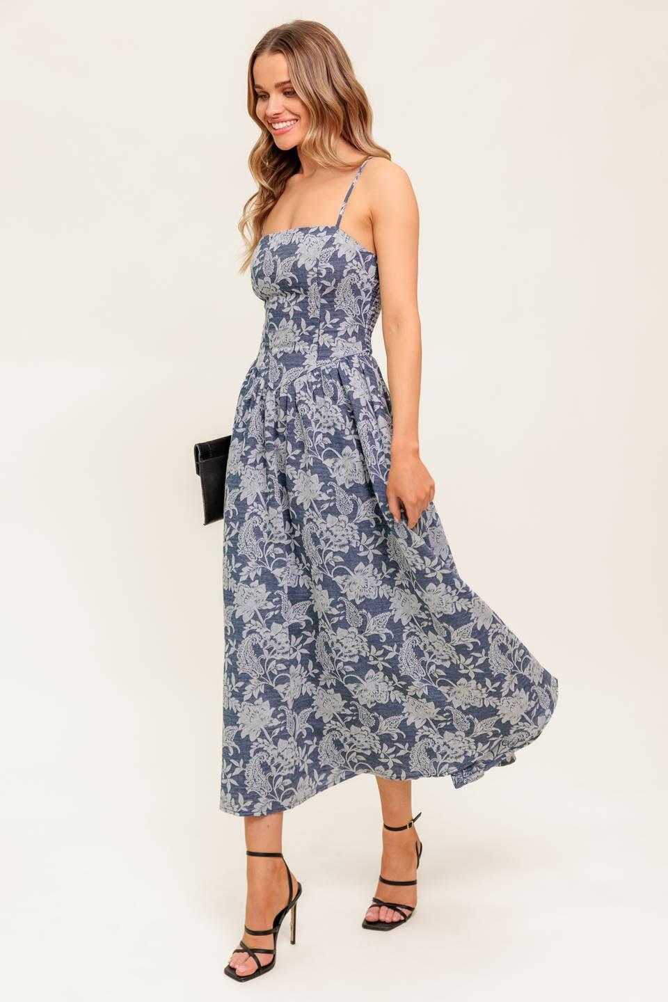ORDINARY IS OVERRATED WOVEN MIDI DRESS - Glamourous Grace