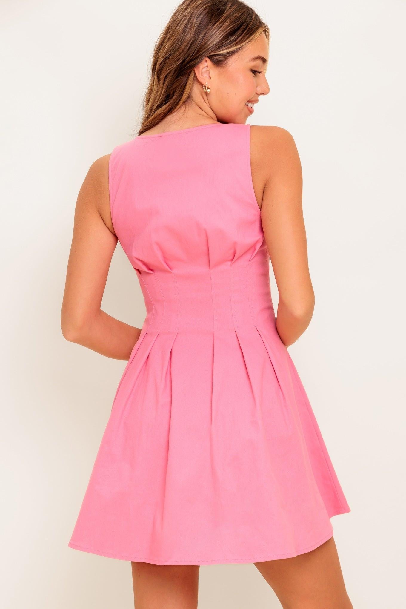 COTTON CANDY DAYS WOVEN MINI DRESS - Glamourous Grace