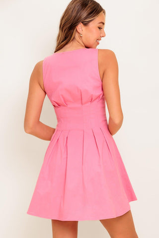 COTTON CANDY DAYS WOVEN MINI DRESS - Glamourous Grace