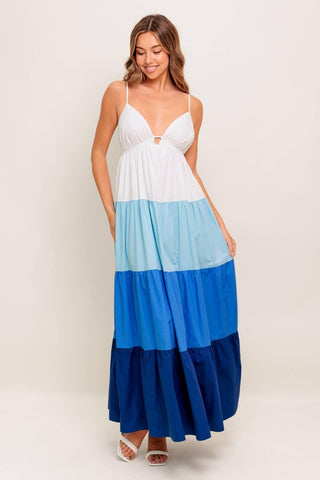 CRUISE MODE WOVEN MIDI DRESS - Glamourous Grace