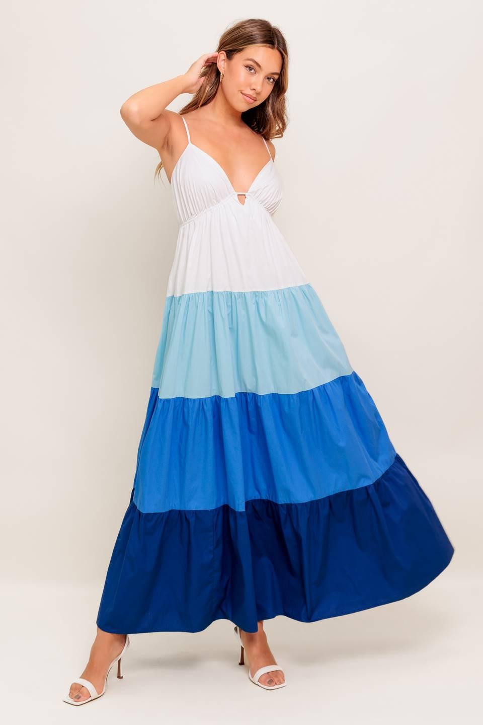 CRUISE MODE WOVEN MIDI DRESS - Glamourous Grace