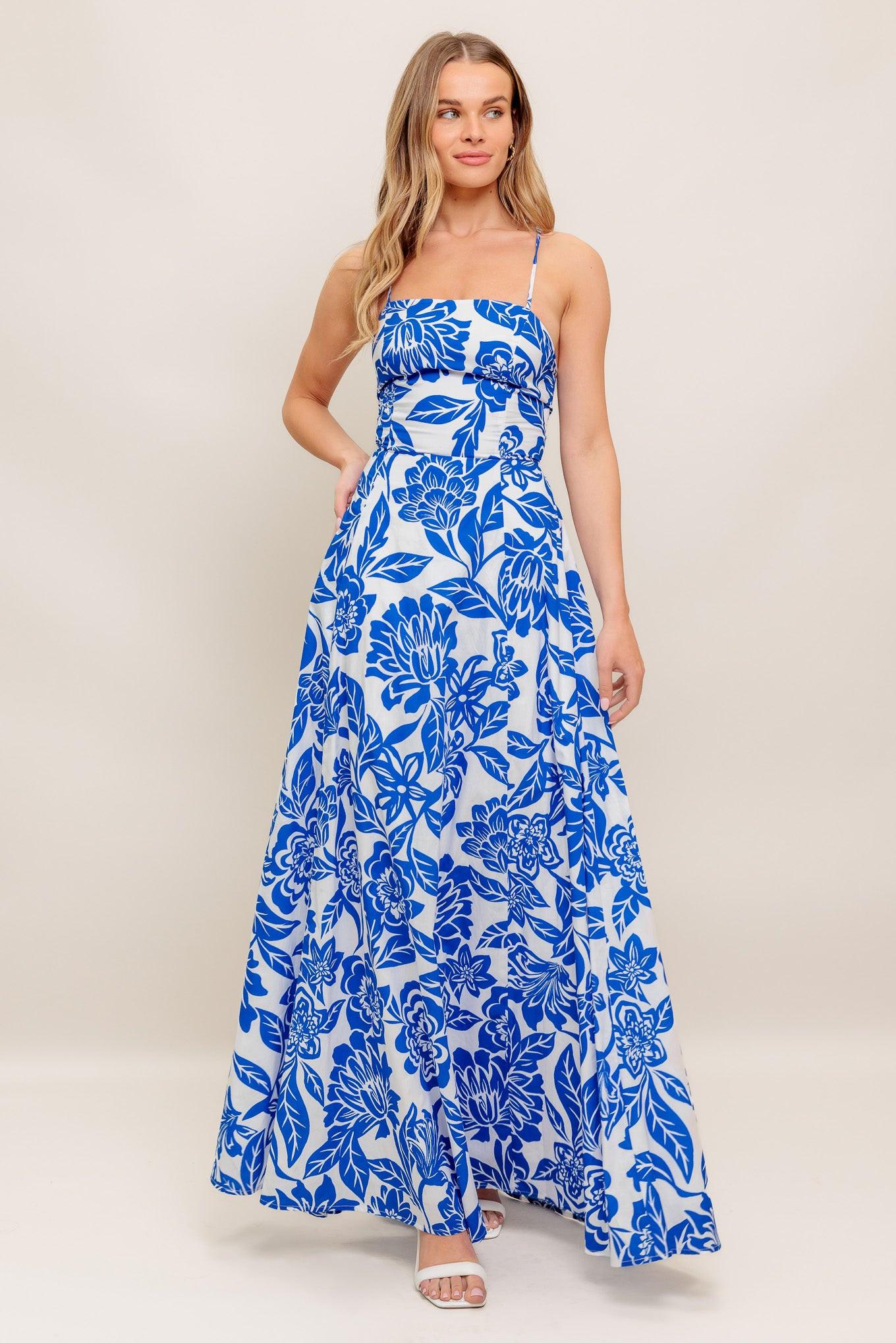 SEASIDE BLOOM WOVEN ANKLE DRESS - Glamourous Grace
