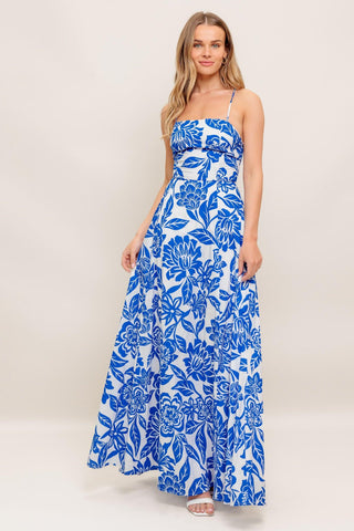 SEASIDE BLOOM WOVEN ANKLE DRESS - Glamourous Grace