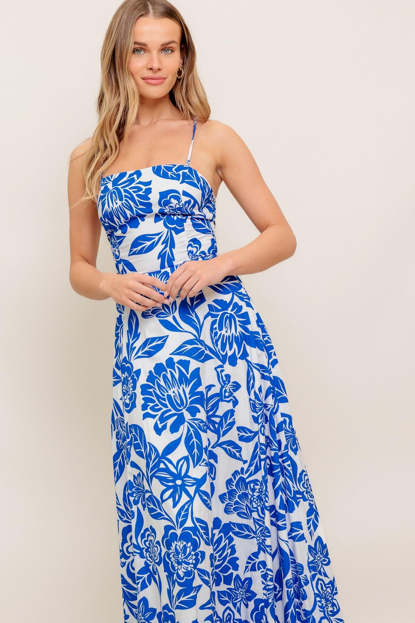 SEASIDE BLOOM WOVEN ANKLE DRESS - Glamourous Grace
