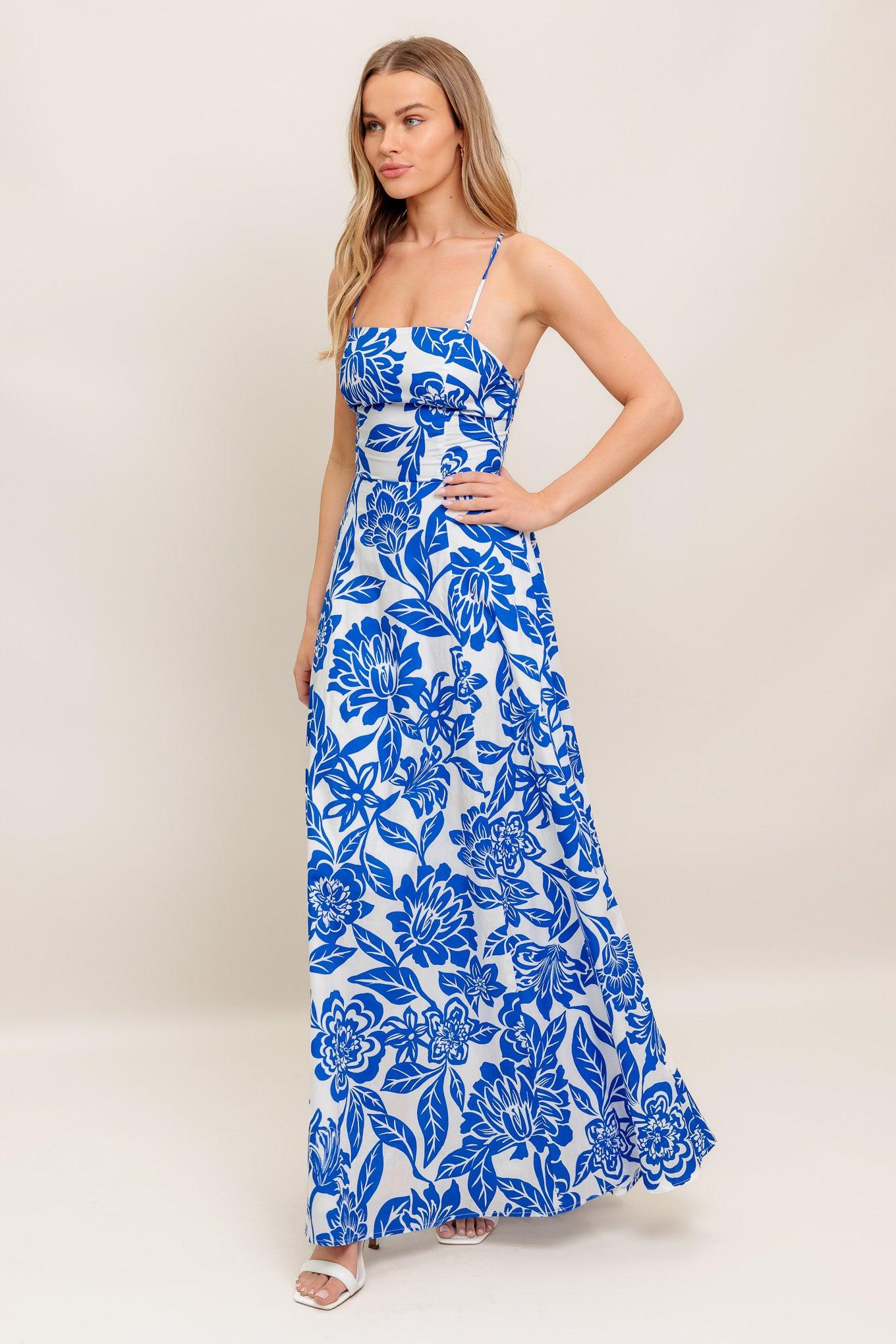 SEASIDE BLOOM WOVEN ANKLE DRESS - Glamourous Grace