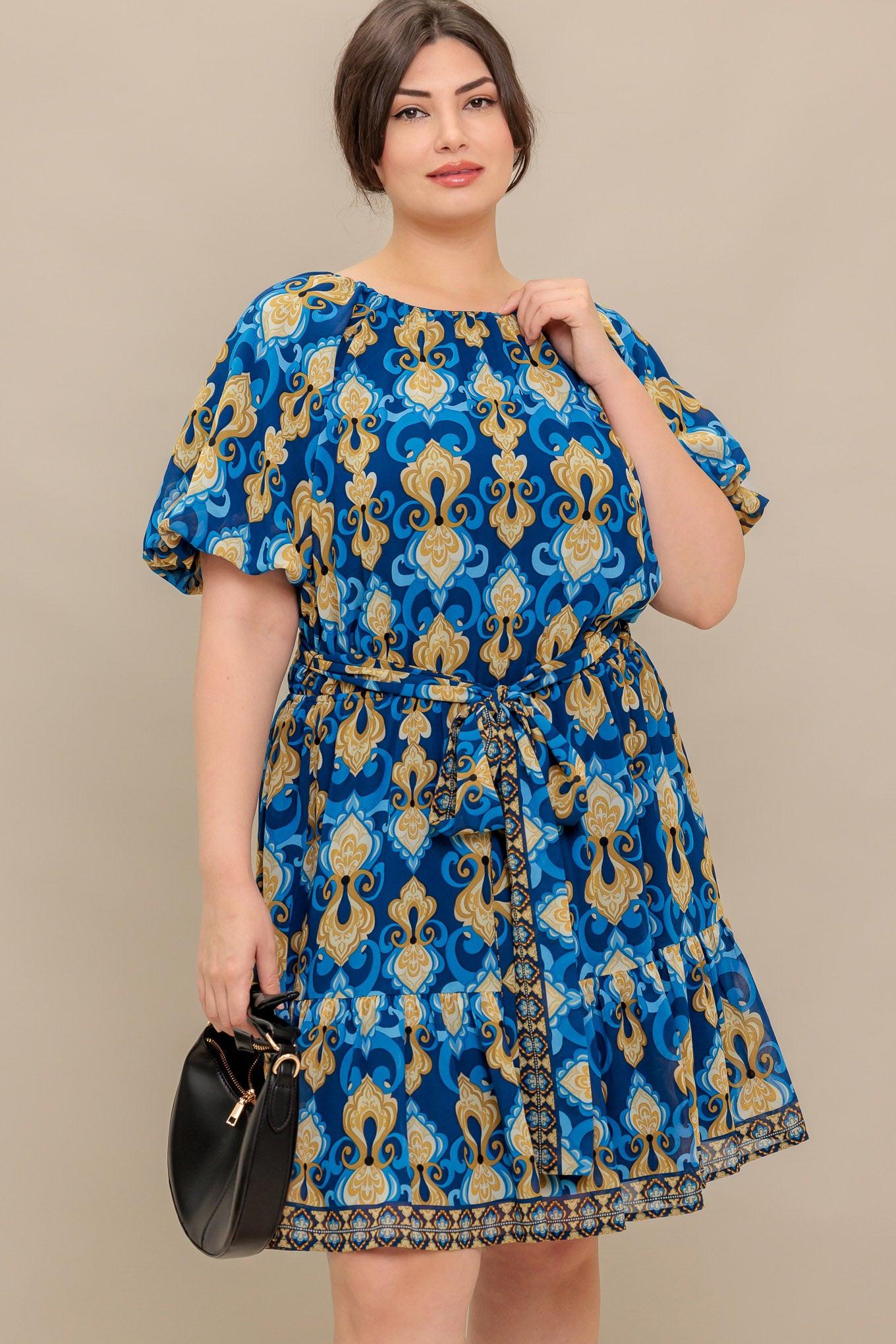 BAROQUE BREEZE WOVEN MINI DRESS - Glamourous Grace