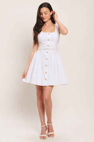 ALYSSA WOVEN MINI DRESS - Glamourous Grace