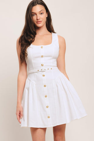 ALYSSA WOVEN MINI DRESS - Glamourous Grace