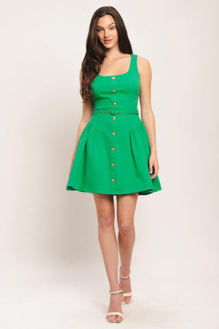 ALYSSA WOVEN MINI DRESS - Glamourous Grace
