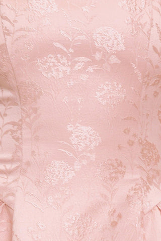 SWEET BLOOM WOVEN JACQUARD SATIN MINI DRESS - Glamourous Grace