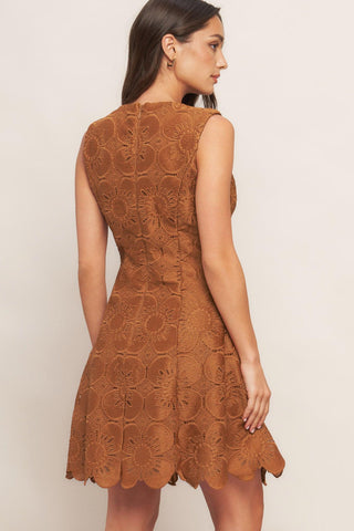 AUTUMN BLOOM WOVEN LACE MINI DRESS - Glamourous Grace