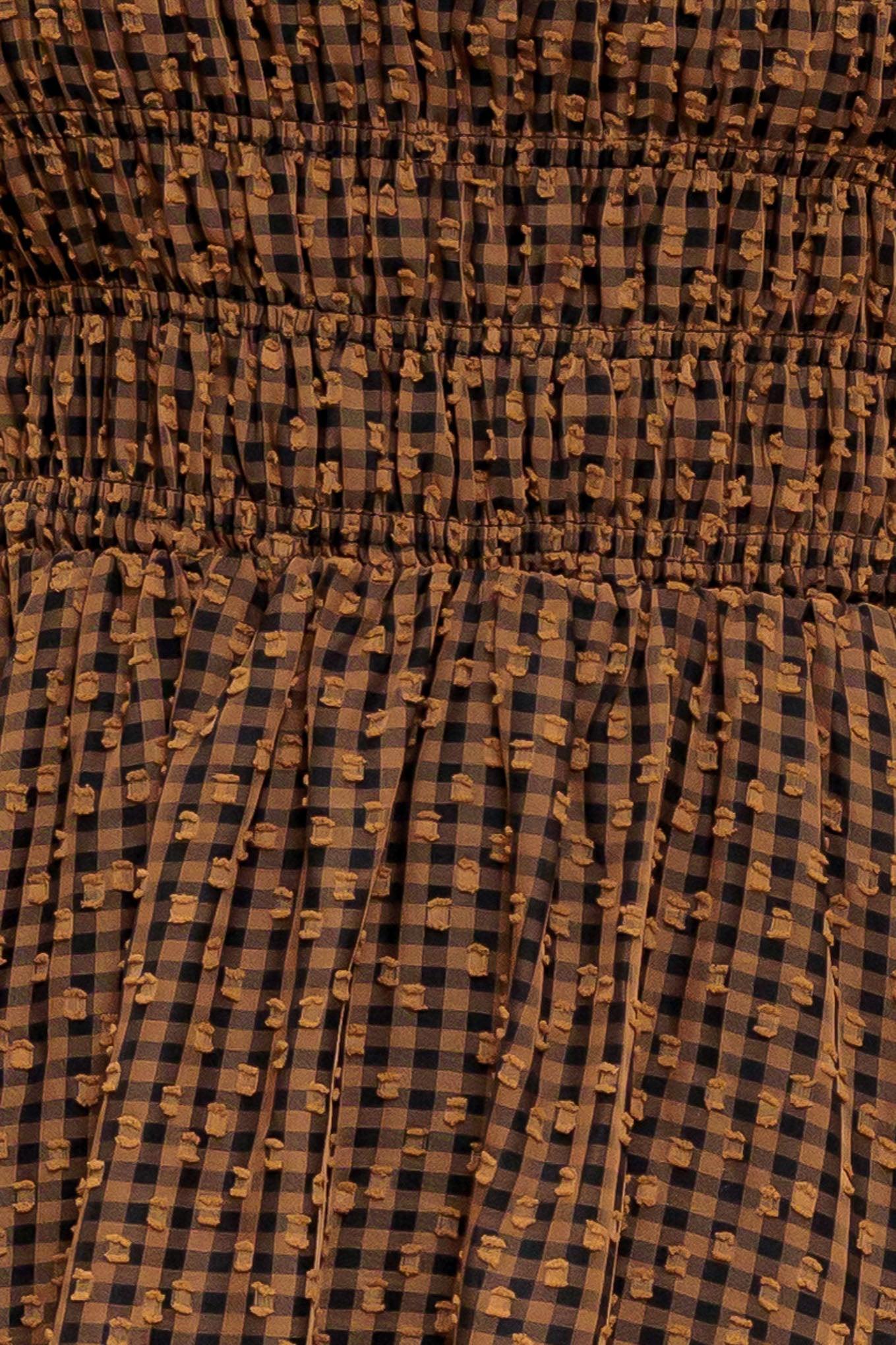 CHECKED DAYDREAM WOVEN MIDI DRESS - Glamourous Grace