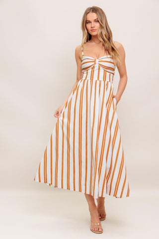 MARIGOLD MOTION WOVEN MIDI DRESS - Glamourous Grace
