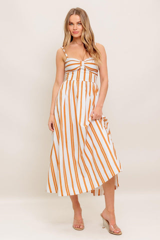MARIGOLD MOTION WOVEN MIDI DRESS - Glamourous Grace