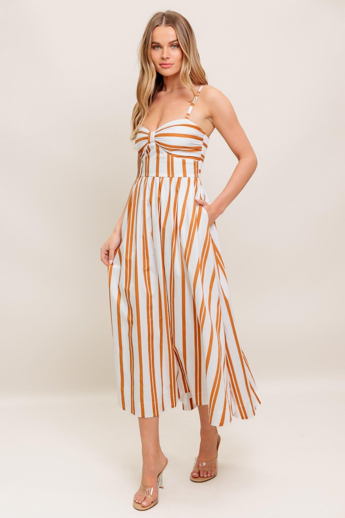 MARIGOLD MOTION WOVEN MIDI DRESS - Glamourous Grace