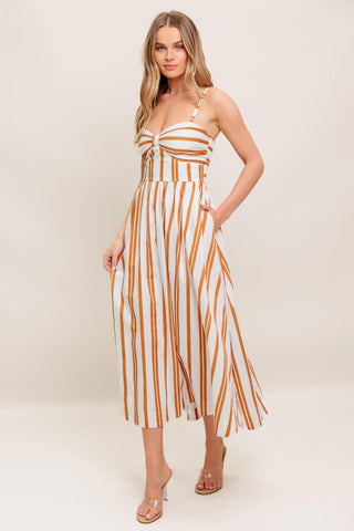 MARIGOLD MOTION WOVEN MIDI DRESS - Glamourous Grace