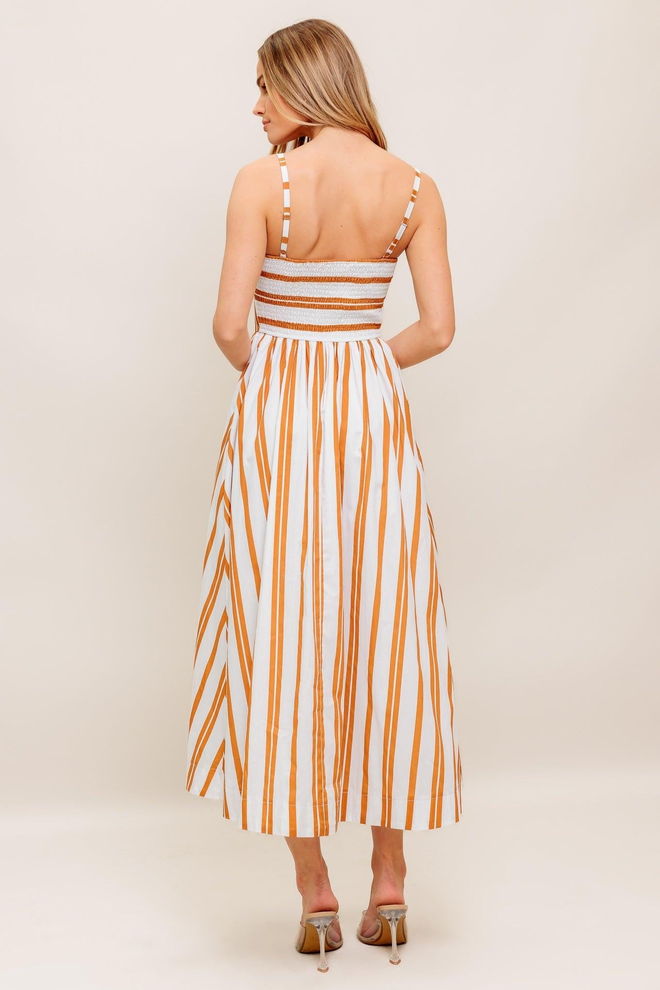 MARIGOLD MOTION WOVEN MIDI DRESS - Glamourous Grace