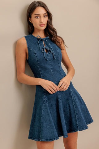 MOD DENIM DARLING MINI DRESS - Glamourous Grace
