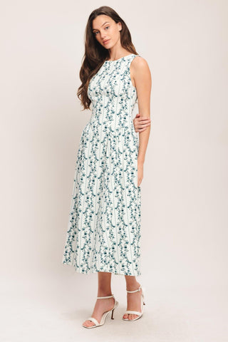 BLOOM COLUMN WOVEN MIDI DRESS - Glamourous Grace