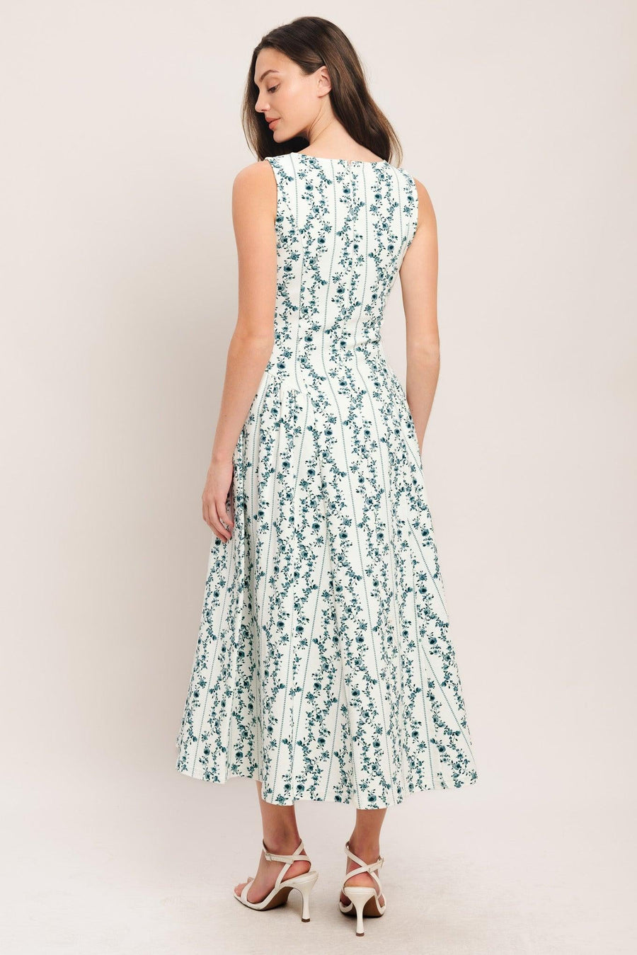 BLOOM COLUMN WOVEN MIDI DRESS - Glamourous Grace
