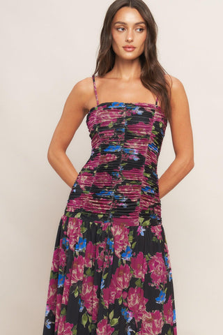 NIGHT FLORIST POWER MESH MAXI DRESS - Glamourous Grace