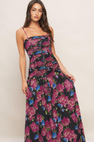 NIGHT FLORIST POWER MESH MAXI DRESS - Glamourous Grace