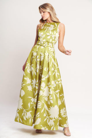 SAPPHIRE FANTASY LIME WOVEN MAXI DRESS - Glamourous Grace