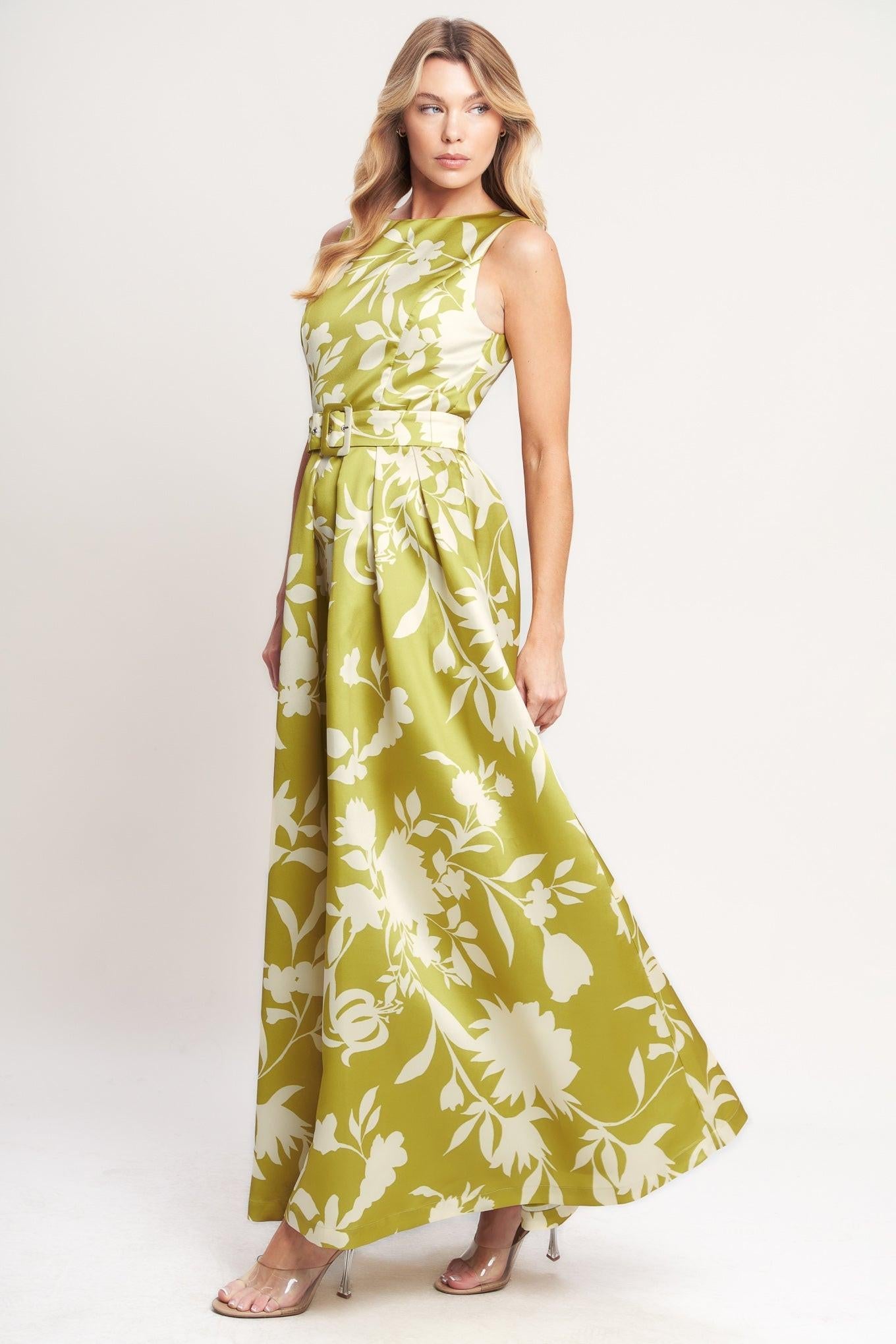 SAPPHIRE FANTASY LIME WOVEN MAXI DRESS - Glamourous Grace