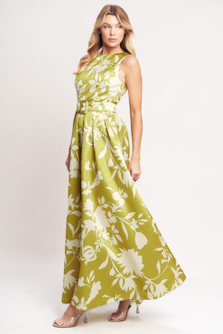 SAPPHIRE FANTASY LIME WOVEN MAXI DRESS - Glamourous Grace