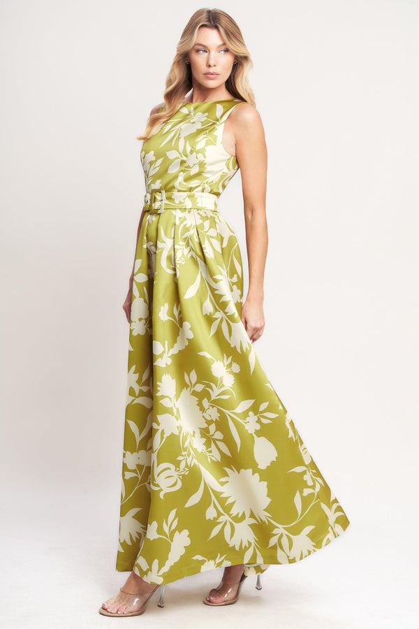SAPPHIRE FANTASY LIME WOVEN MAXI DRESS - Glamourous Grace
