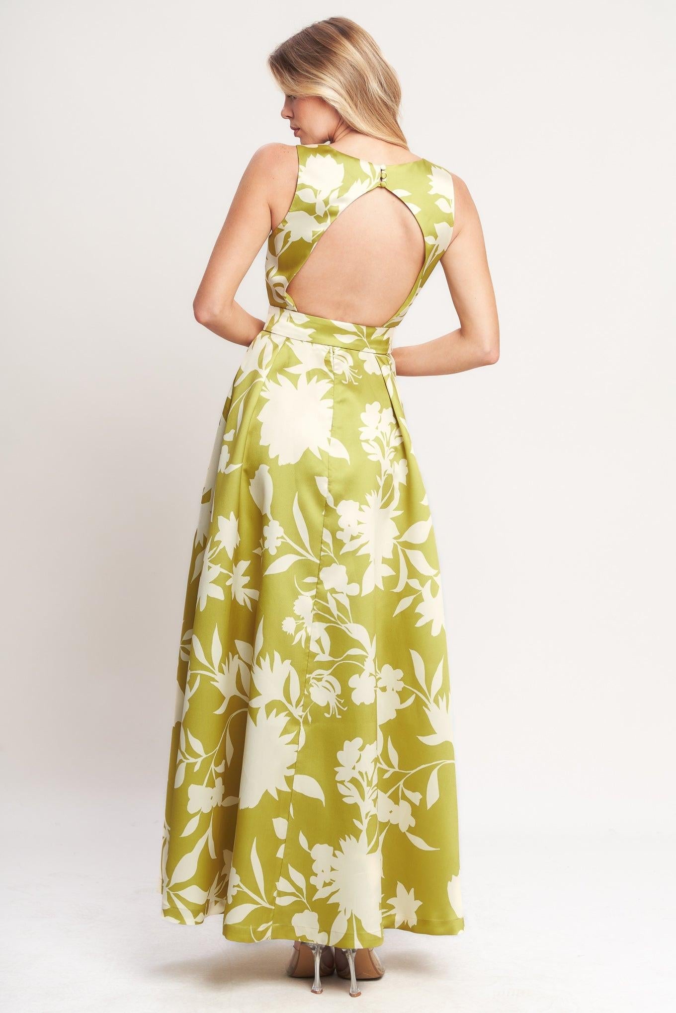 SAPPHIRE FANTASY LIME WOVEN MAXI DRESS - Glamourous Grace