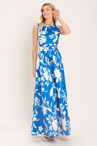 SAPPHIRE FANTASY BLUE WOVEN MAXI DRESS - Glamourous Grace