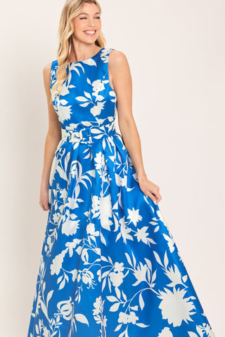 SAPPHIRE FANTASY BLUE WOVEN MAXI DRESS - Glamourous Grace