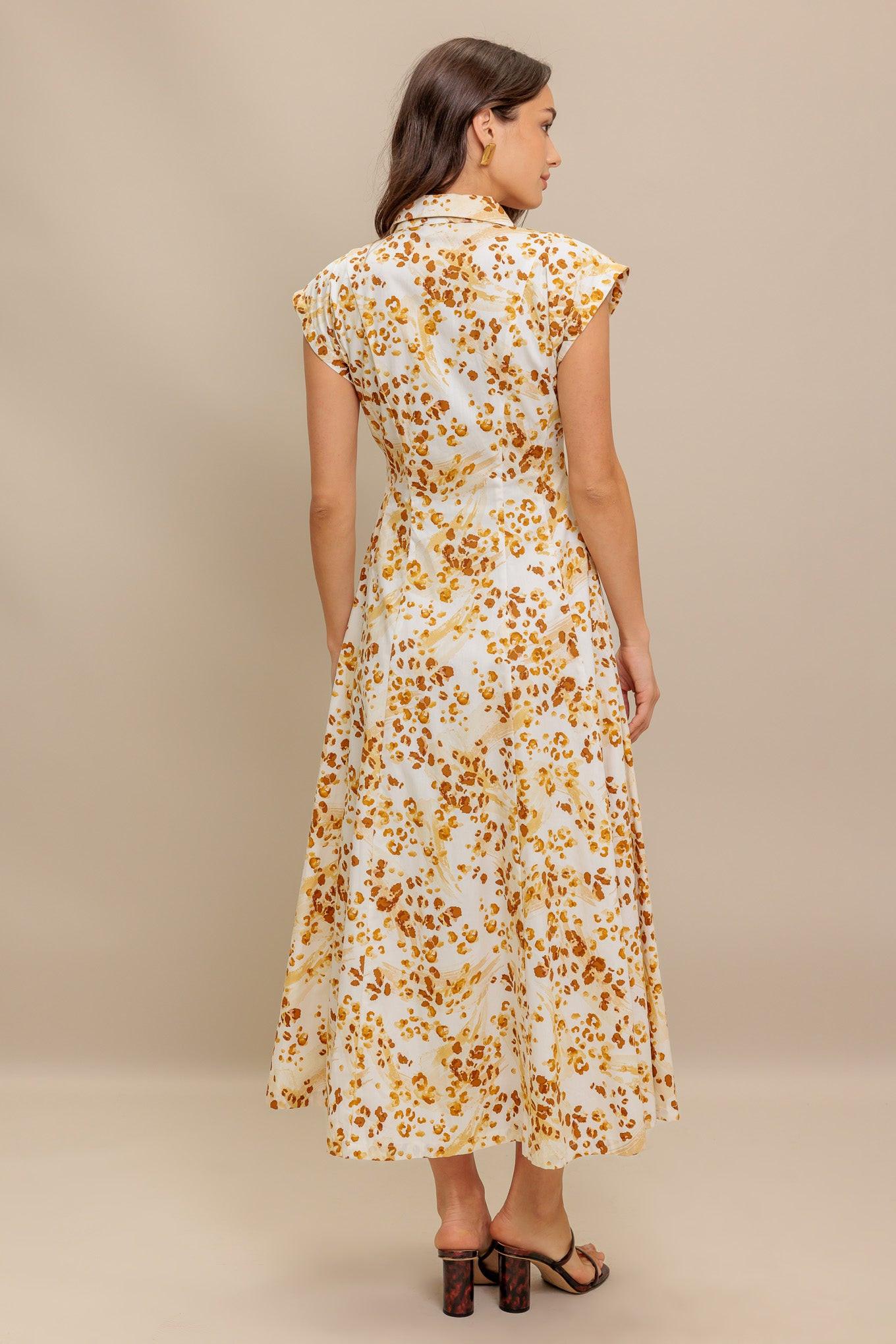 BUTTERCUP KISS WOVEN MIDI DRESS - Glamourous Grace