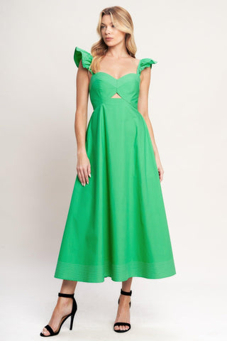 BEAUTIFULLY UNEXPECTED WOVEN MIDI DRESS - Glamourous Grace