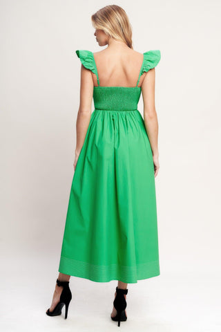 BEAUTIFULLY UNEXPECTED WOVEN MIDI DRESS - Glamourous Grace