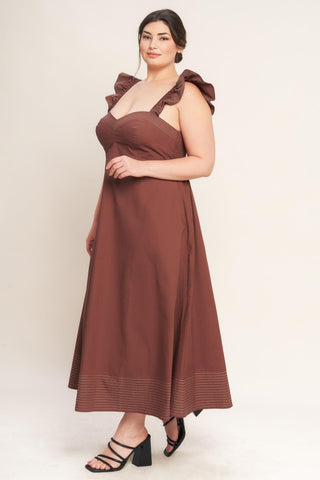 TUSCAN SUNSET WOVEN MIDI DRESS - Glamourous Grace