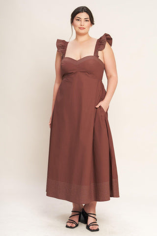 TUSCAN SUNSET WOVEN MIDI DRESS - Glamourous Grace