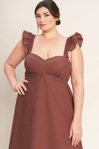 TUSCAN SUNSET WOVEN MIDI DRESS - Glamourous Grace